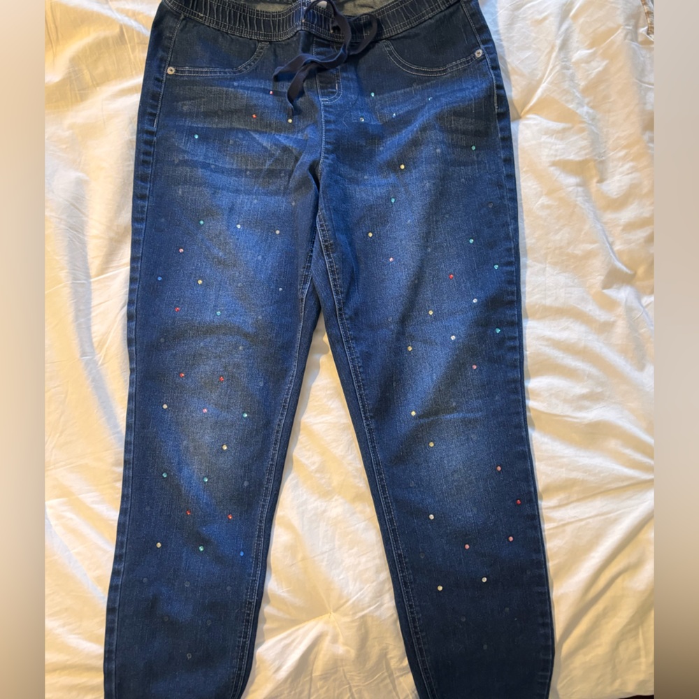 Justice jewel-studded jeans